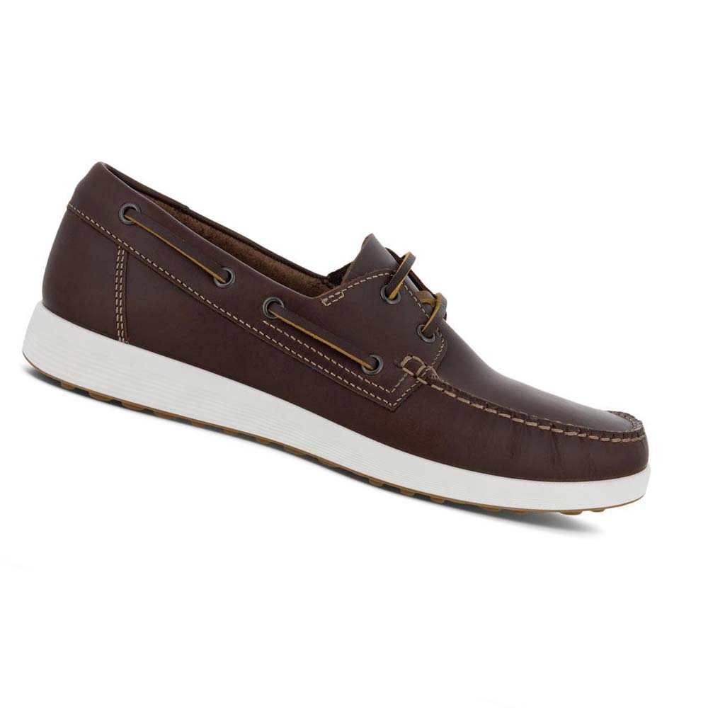 Men\'s Ecco S Lite Moc Boat Casual Shoes Coffee | USA 469SGL